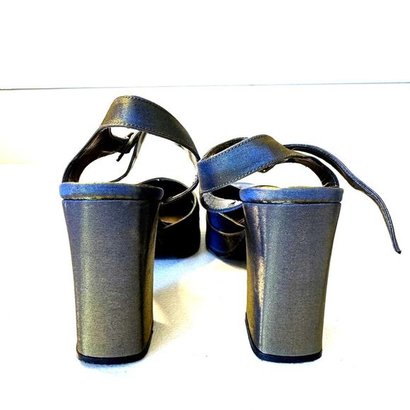 VTG 90s Kenneth Cole New York Women's Platform Sandals Heels 7.5 - Picture 5 of 8